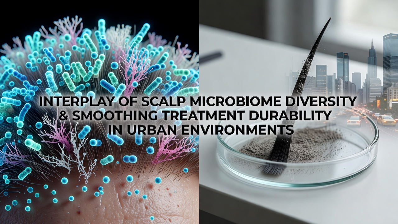Comparison of hair smoothing durability results across different urban microbiome profiles